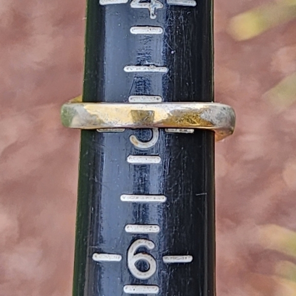 Sterling Silver Gold Vermeil Purple Stone and Diamond Accent Stones Sz 5 Pinky - Picture 7 of 8